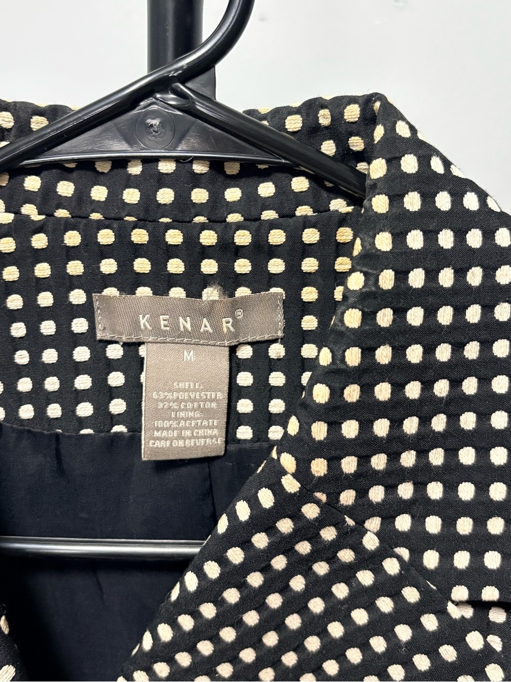 Kenar Black and white polka dot vintage style crop jacket - Picture 3 of 3